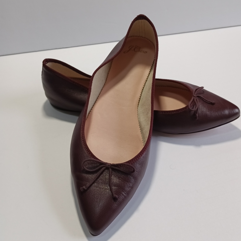 J.Crew Gemma ballet flats in Vintage Burgundy leather Size 9